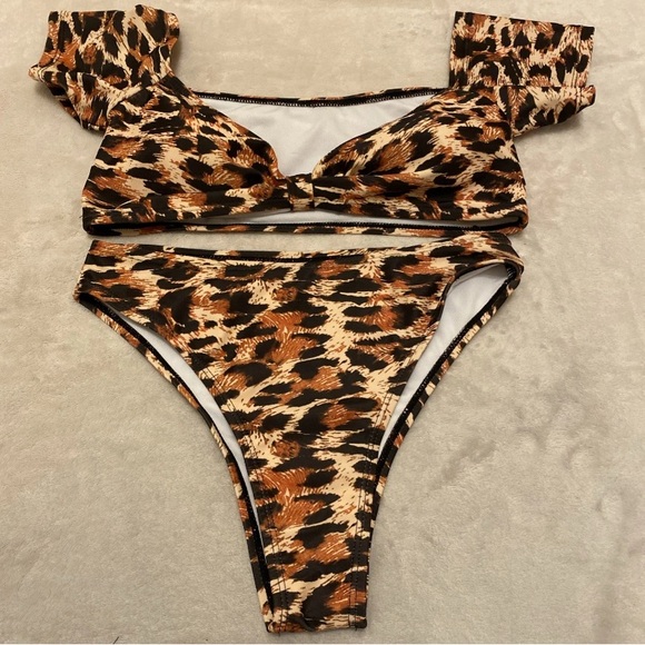 SHEIN Leopard Print Bikini - Brown and Black - Picture 16 of 16